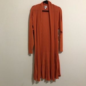 Long burnt orange sweater